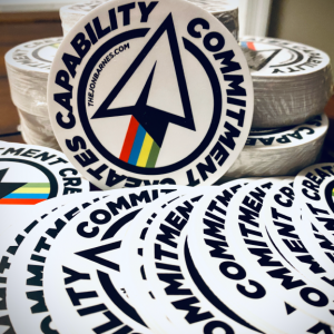Commitment Creates Capability Stickers (Set of 2)